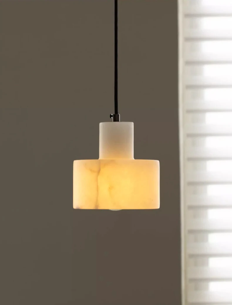 Small Pendant Light E27 Bulb Natural Marble