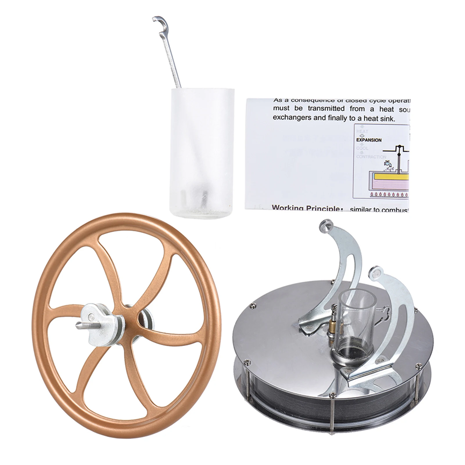 Low Temperature Stirling Engine Motor Model Heat Steam Education Toy DIY Kit