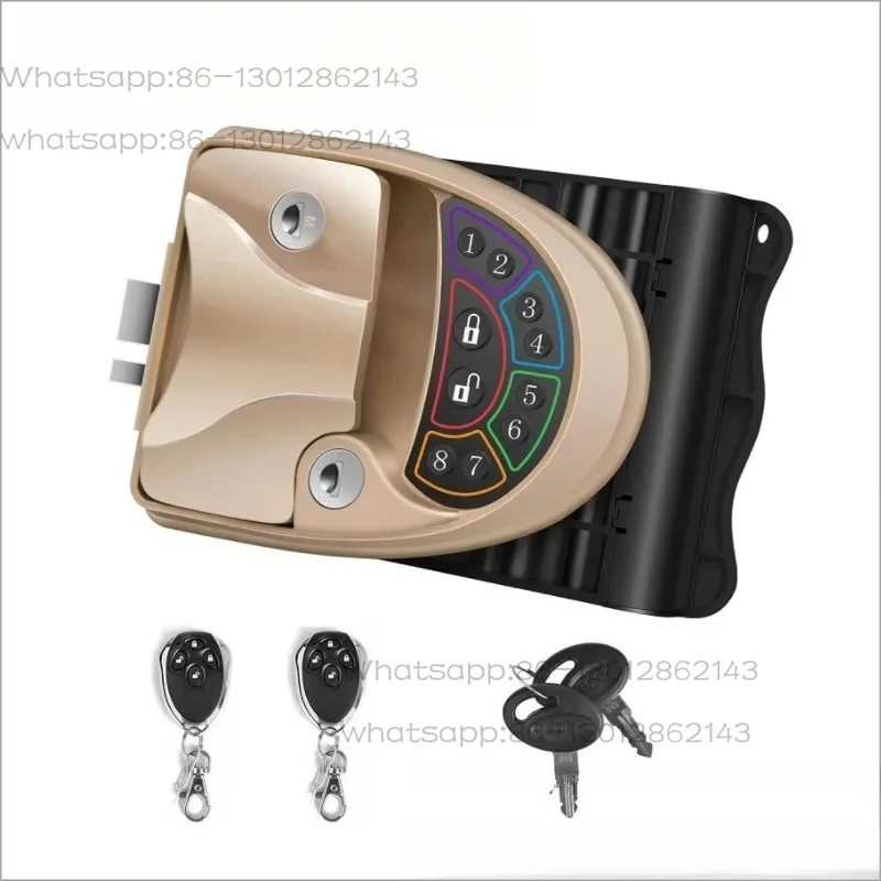 Car RV Lock Three-in-one Electronic Lock Key Password Remote Control Three Unlocking Methods