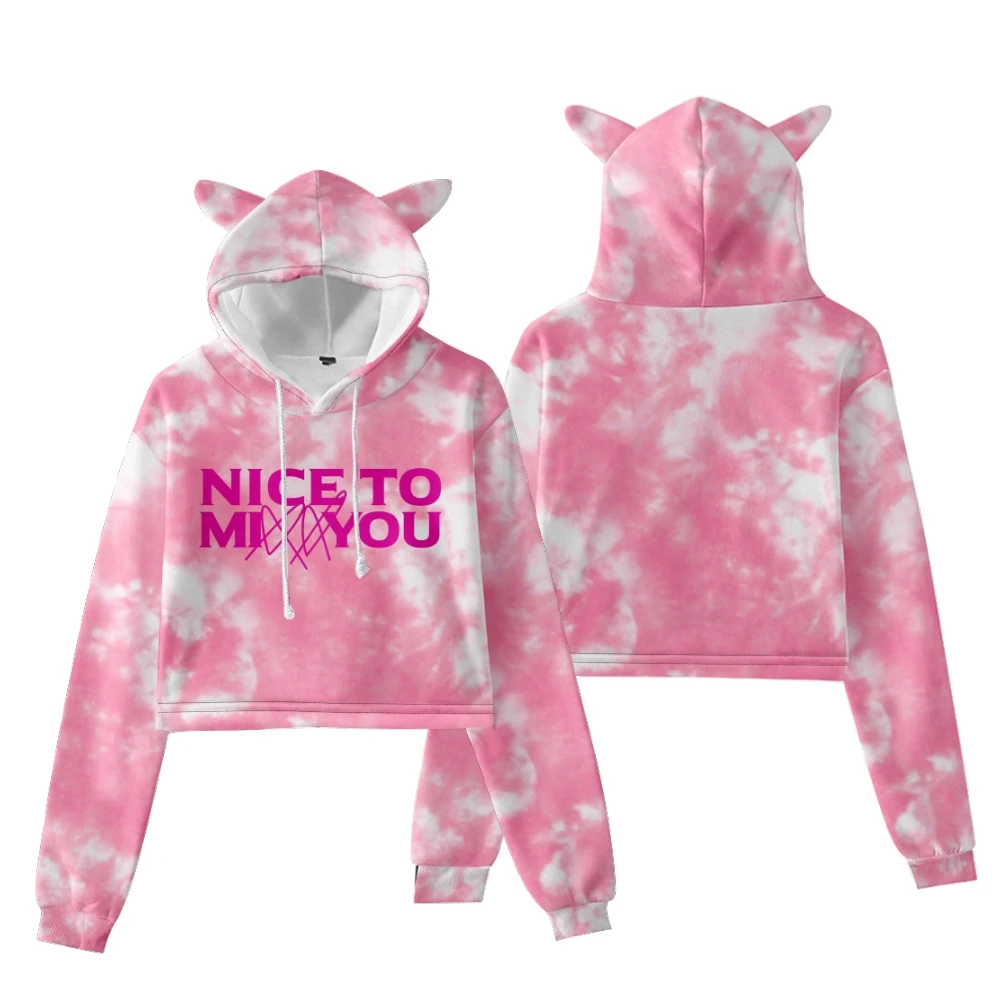 NMIXX Merch 2023 Showcase Tour Nice To Mixx You Tie-Dye Hoodies Unisex Kpop Casual Streetwear Sweatshirts