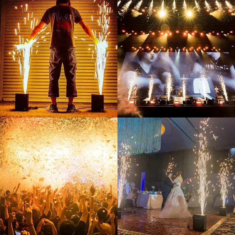 Cold Spark Machine Stage Equipment Ti Powder Light Effect Electronic Firework Powder Fountain Dmx Remote Wedding Performance