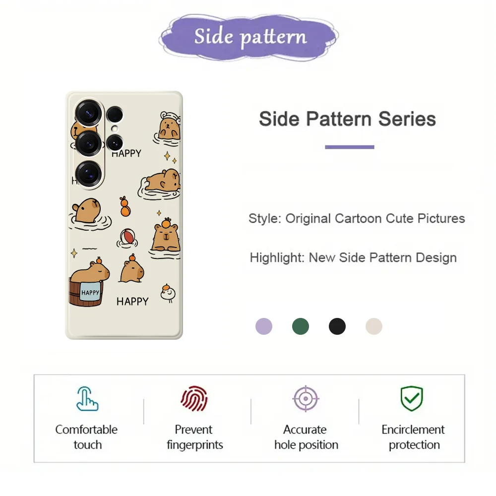 الكرتون سعيد قضية الهاتف لسامسونج غالاكسي S25 S24 S23 S22 S21 S20 الترا زائد S23 FE S21FE S20FE S10 زائد غطاء سيليكون كوكه