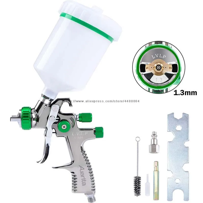 LVLP Spray Gun Auarita Manual spray gun 1.3mm 600CC Gravity spray gun with spray gun accessories