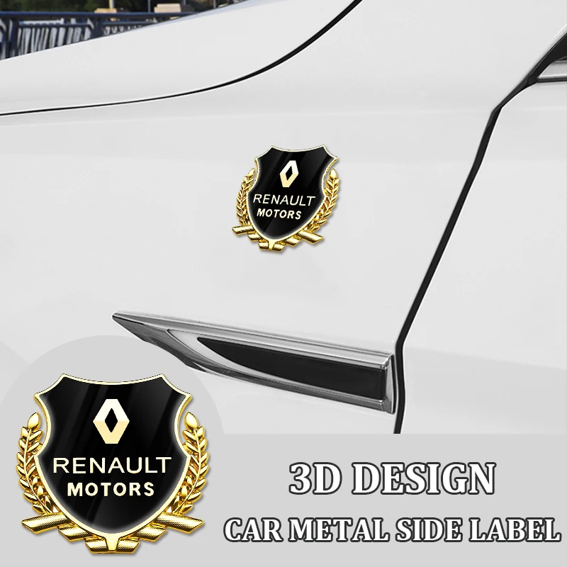 Car Styling 3D Metal Aluminum Badge Badge Decoration Sticker For Renault Clio 4 Megane 3 2 4 Captur Koleos Duster Logan Trafic