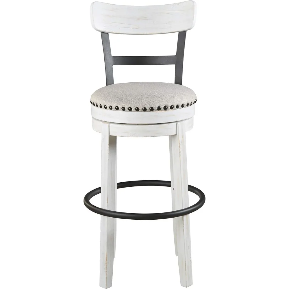 Tabouret de bar moderne à effet blanchi, 30 pouces, chaise de pub, mobilier de piste