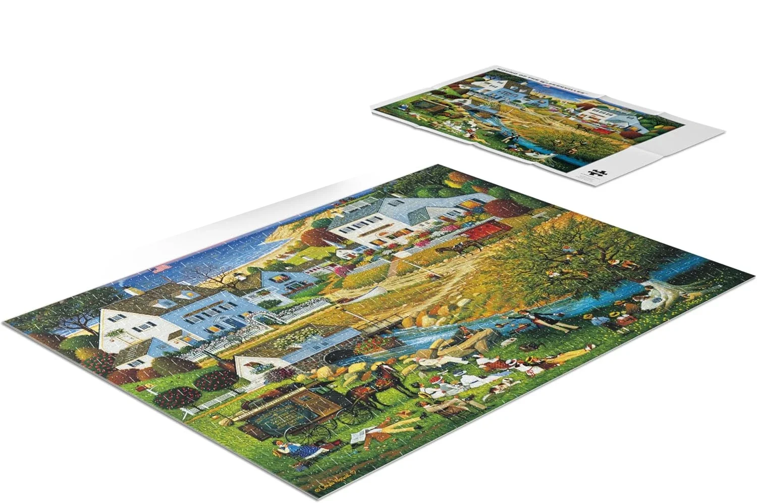 Leisure Holidays Wooden Puzzle 1000/500/300 Pcs Jigsaw Puzzles Challenging Family Activity Games for Gameroom Bedroom Livingroom