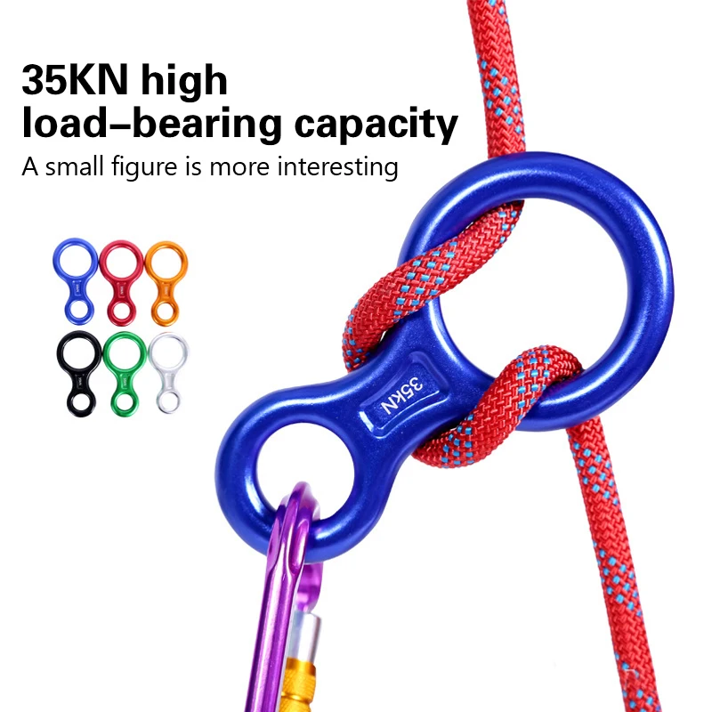 Outdoor 8-Shaped Ring Descent Device For Mountain Climbing And Escape, Slow Descent Device