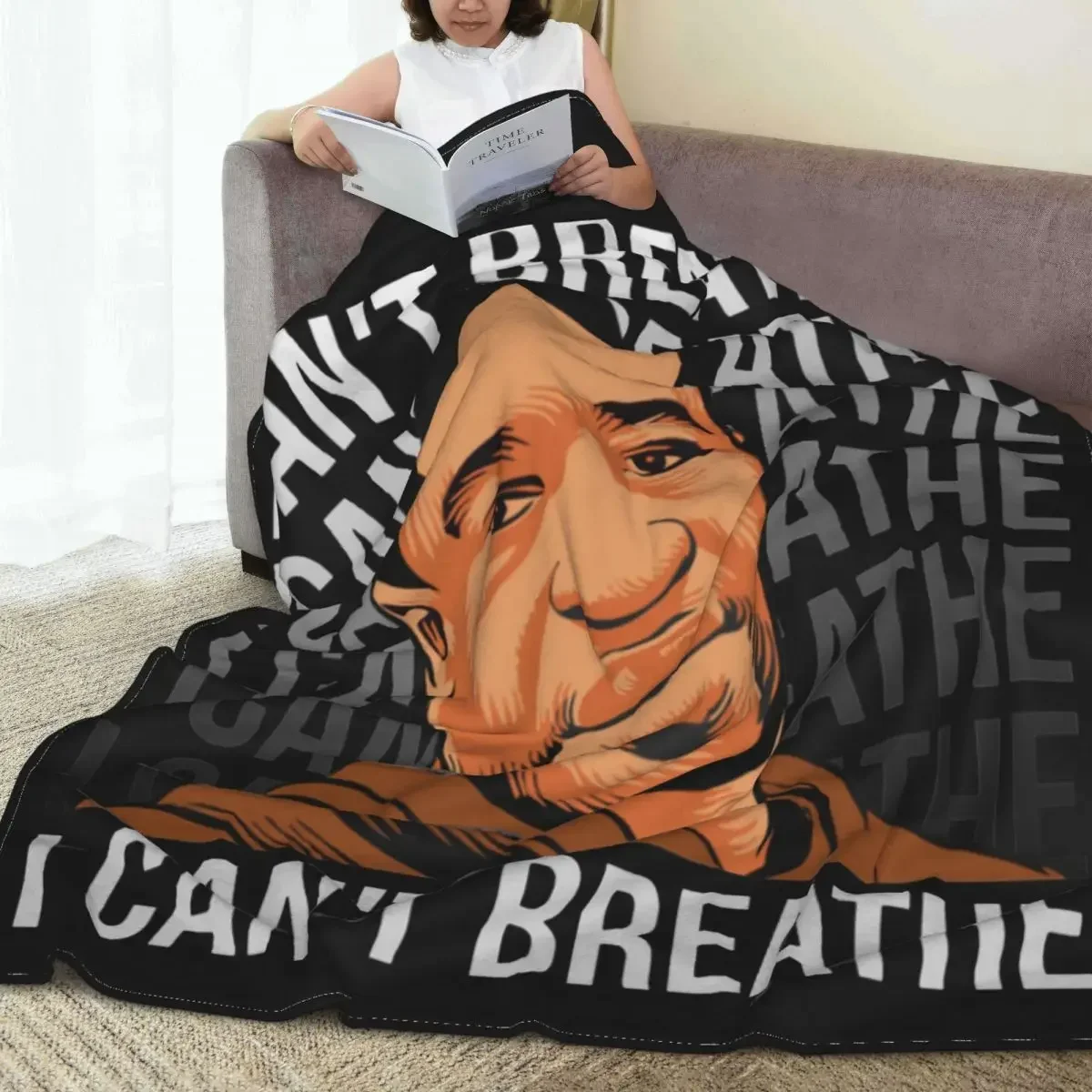 I Can\'t Breathe Blankets George Floyd Black Lives Matter Flannel Awesome Soft Throw Blanket for Home Textile Decor