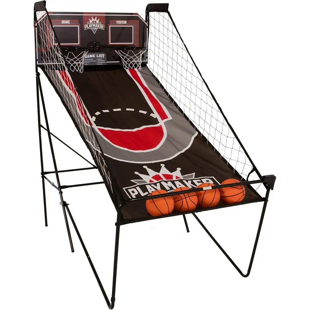 Schnelles Basketball-Arcade-Spiel - Elektronischer Punktezähler, LED-Anzeige, 8 Modi, 4 Bälle, Pumpe & Schnellverbindung - Ideal für Indoor-Spaß