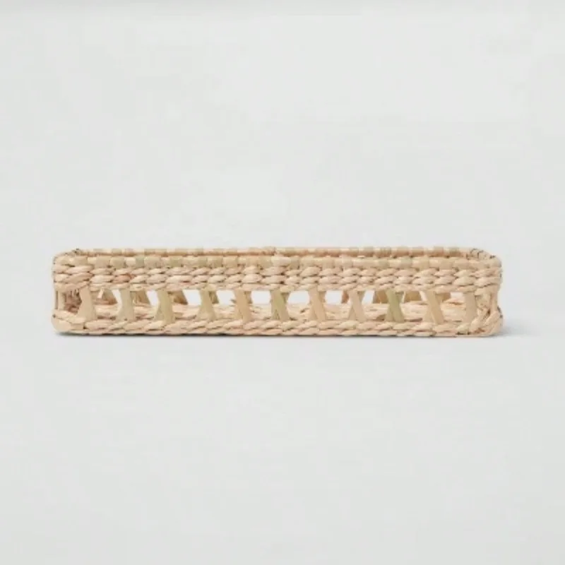 

Natural Woven Tray - Natural material trays can easily match your bathroom decoration and create an artistic touch