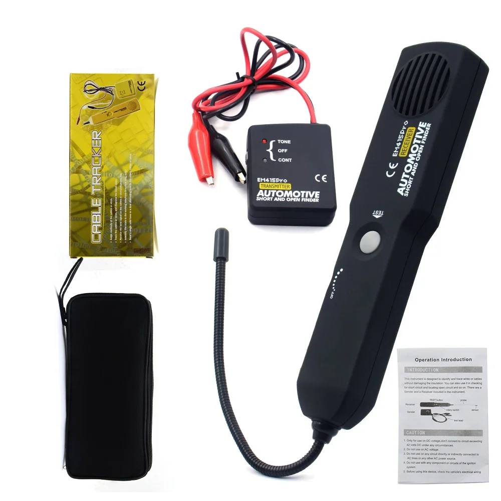 

EM415PRO Automotive Cable Tracker Open Wire Finder Universal 6-42V DC Find Automotive Breakpoint and Circuit Breaker Tester Tool