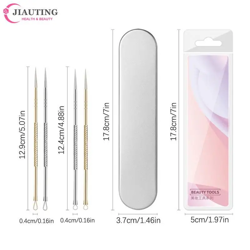 Aghi per la rimozione dei punti neri del brufolo del punto nero per la spremitura del cucchiaio dello strumento dell'acne per la pulizia del viso estrattore dell'orecchio detergente per pori cura della pelle