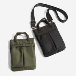 Waterproof Men Small Fanny Pack Nylon Cloth Crossbody Bags Japanese Style Durable Shoulder Bag Outdoor Sling Bag