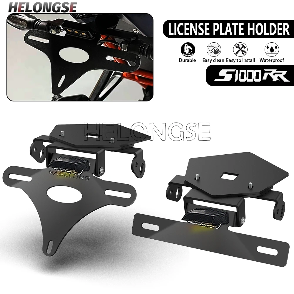 

For BMW M1000R 2021-2022 S1000R / Sport / M Sport 2021-2023 2024 2025 2026 M1000RR Motorcycle Rear License Plate Holder Bracket