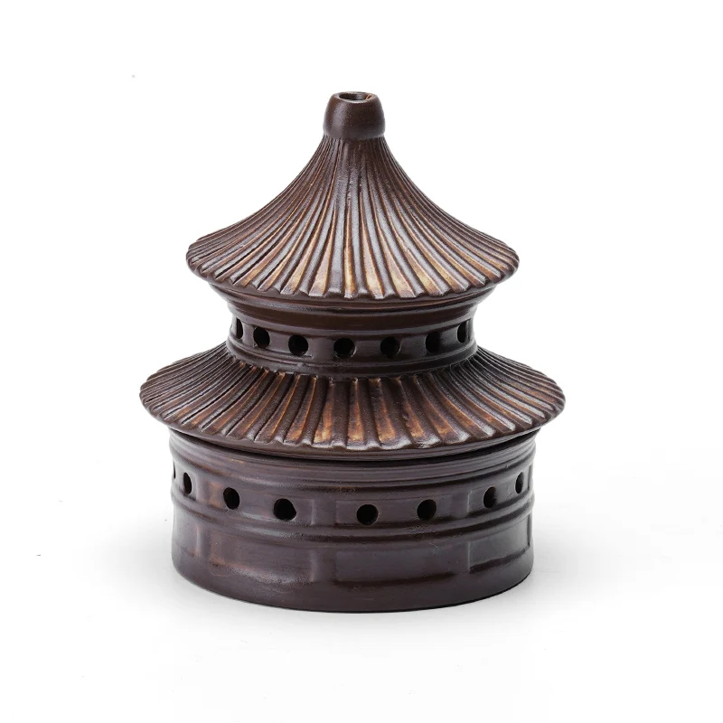 Tray Censer Pagoda Home Indoor Sandalwood Incense Chinese Incense Ceramic Aromatherapy Stove