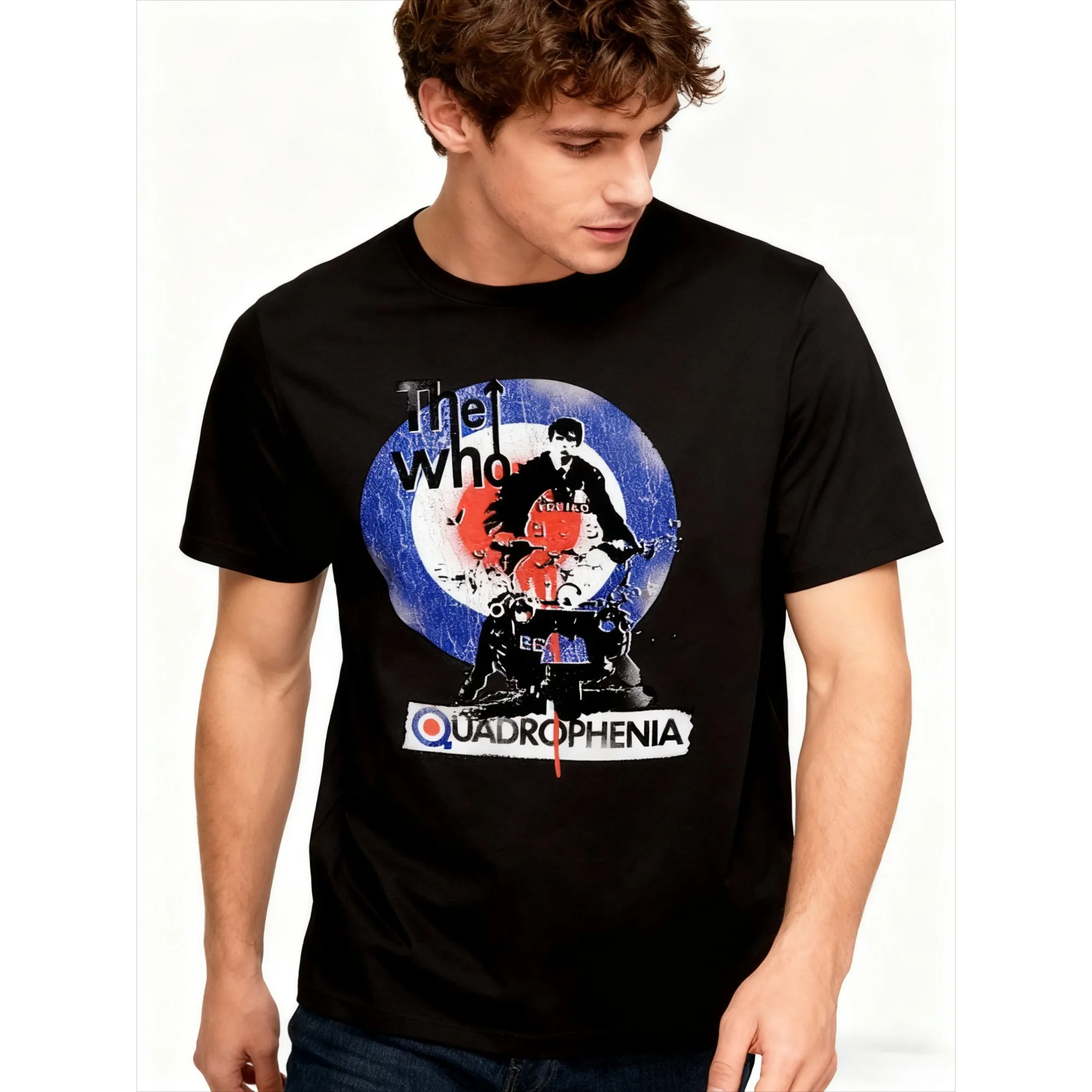 تي شيرت كلاسيكي برسومات روك باند ستريت للرجال والنساء تيشيرتات هاراجوكو قوطية كبيرة الحجم للجنسين Y2k Unseix #1