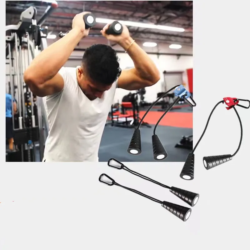 Biceps Triceps Drawstring Single Grip Rope Pull Down Cable Attachment Muscle Fitness Training Equipment With Pulley Gym Home