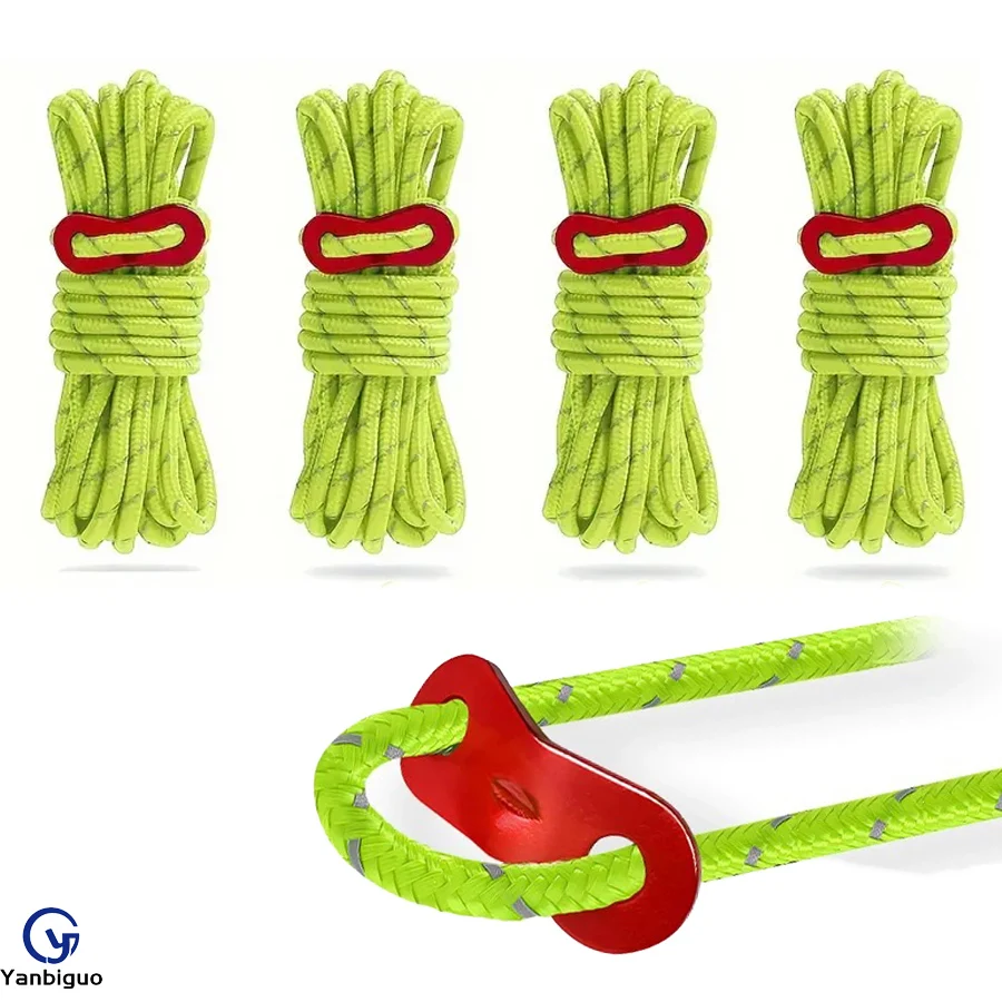 

Camping Guylines Ropes for Tent Tarp,Climbing,Hiking Backpacking Outdoor Guy Lines Tent Cords Lightweight Camping Rope