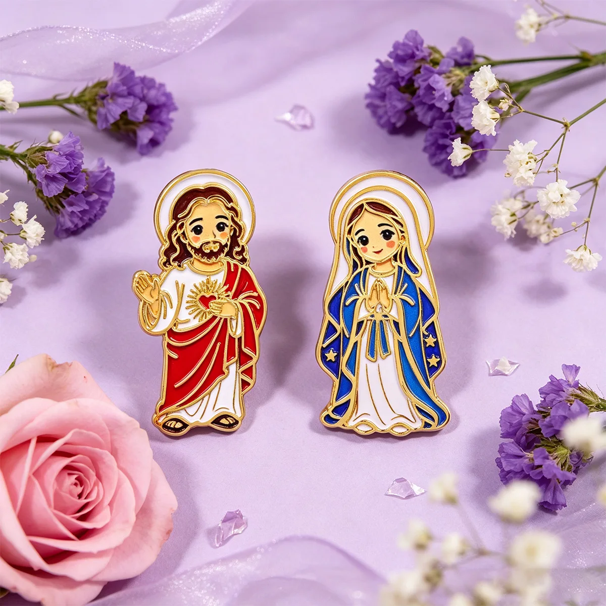 2 stuks Jezus Maagd Maria Emai - Embroidery Jesus recensie en prijs