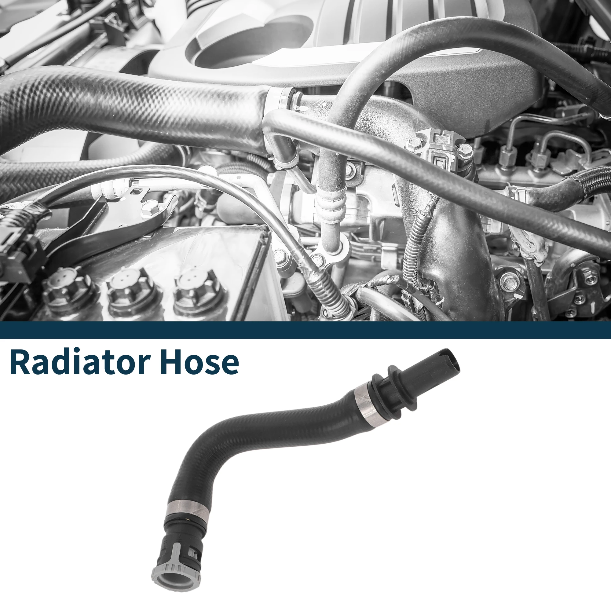 

UXCELL Шланг радиатора, шланг нагревателя No 30636987 для Volvo S40 2004-2013, черная резина, 1 шт., выходная труба теплого воздуха, хорошая герметизация
