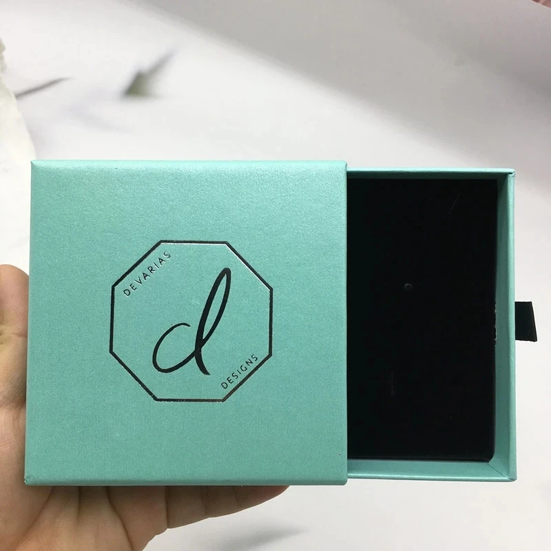 

20pcs custom Paper box multiple colors jewelry box personalized logo necklace earrings ring jewelry bulk drawer packaging box
