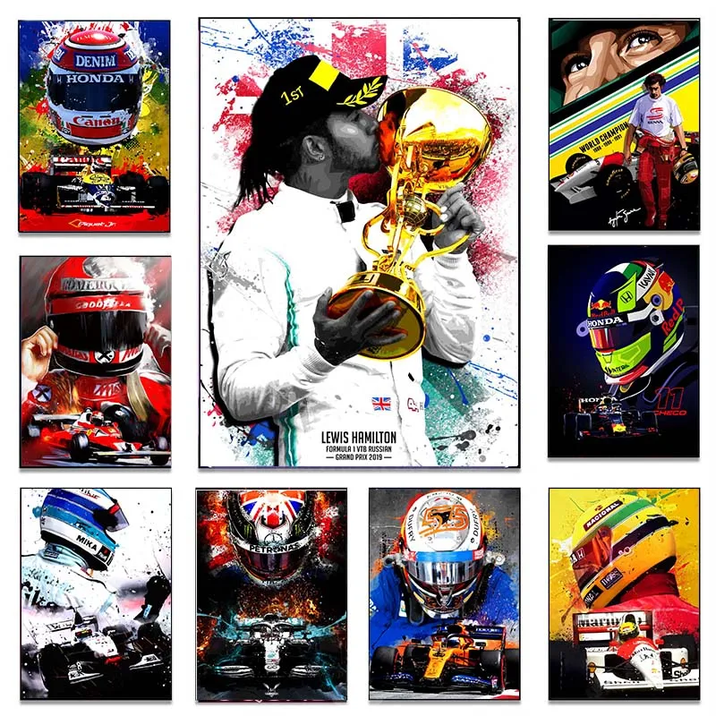 Картина-на-холсте-«альтернативные-автомобили»-Формула-1-настенное-искусство-f1-скандинавский-акварельный-плакат-картина-в-эстетике-мотоспорта-и-гонок-для-домашнего-декора