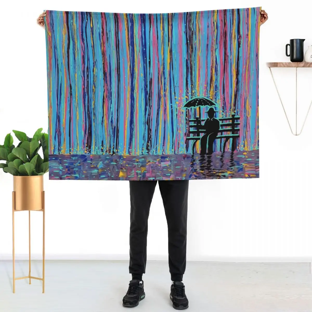 Acid Rain #3 - (MUCH LARGER REMAKE OF ORIGINAL) Throw Blanket Soft Beds Sofas Softest Fashion Sofas Blankets