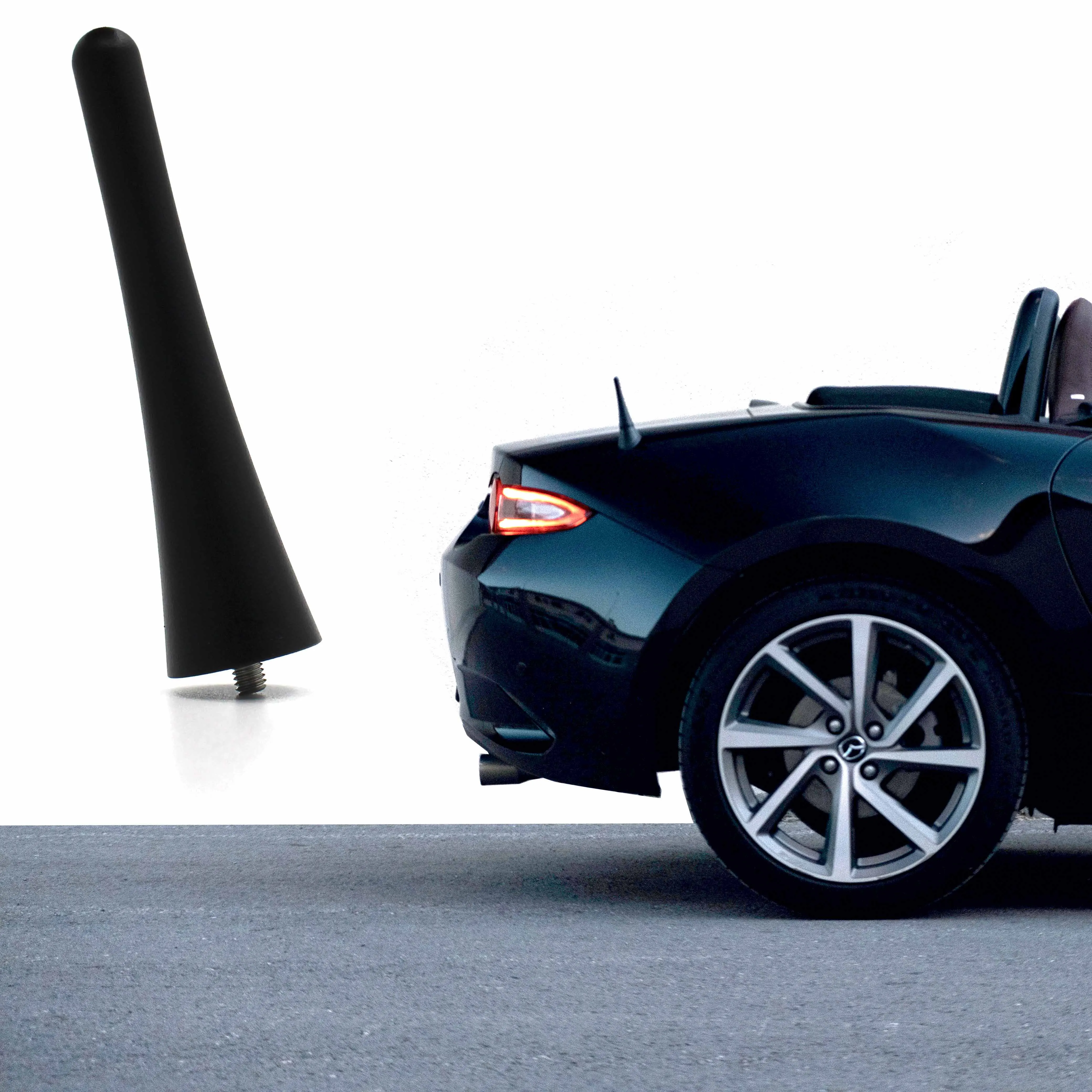 

Короткая короткая антенна, мачтовая антенна для Mustang Convertible 2015 2016 2017 2018 2019 2020 2021 2022 2023 3,8 Дюйма, алюминий
