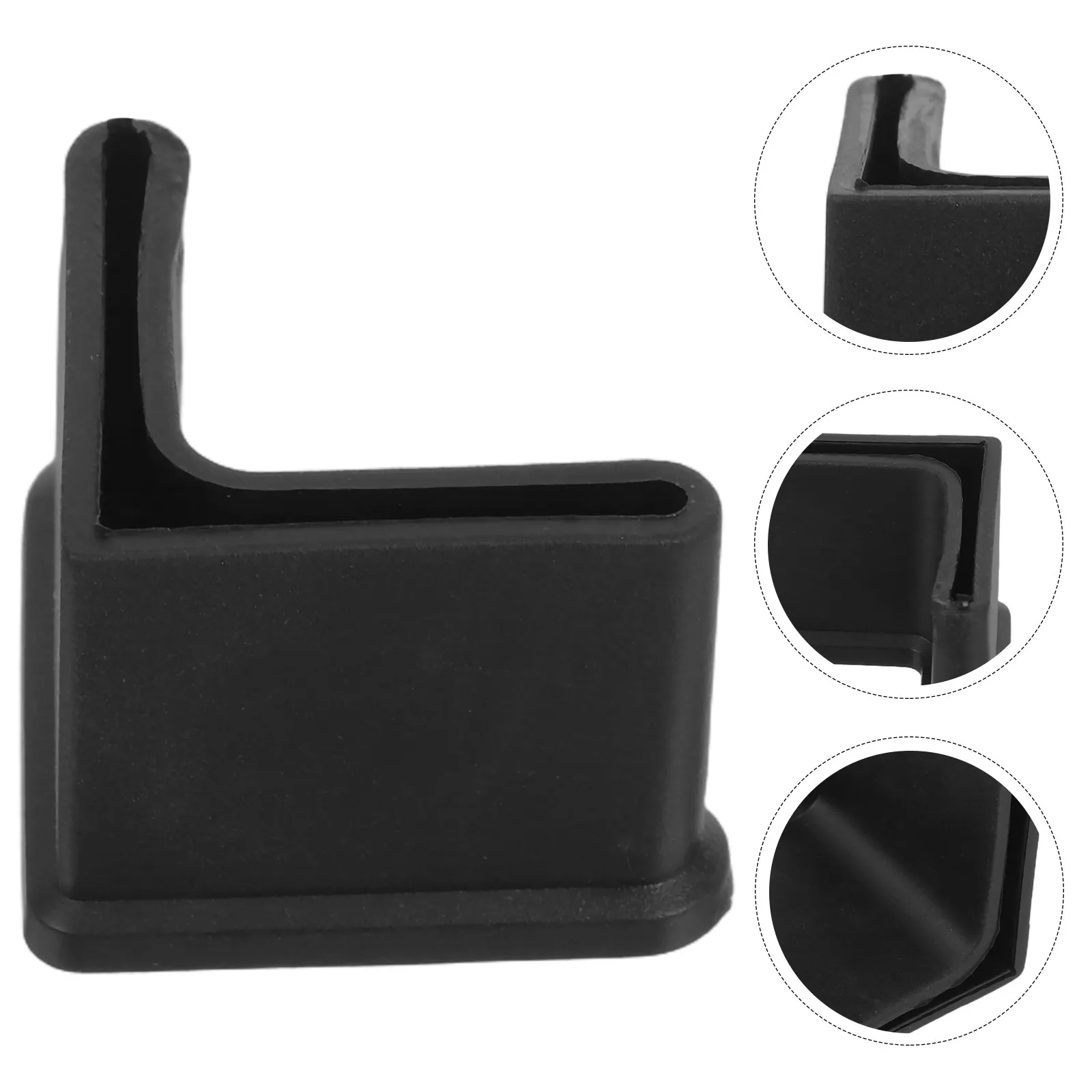 20Pcs Triangle Iron Furniture Feet Protectors L-Shaped Non-Slip Black Soft Plastic Covers Floor Scratch Prevention for Chairs