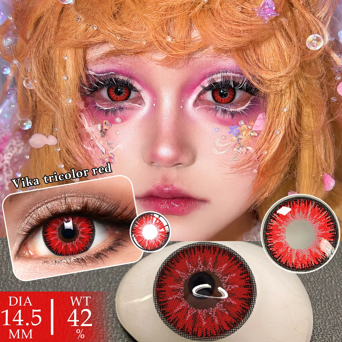 Lentes de Halloween Bio-essence, lentes de contacto para Cosplay, lentes de contacto de Color para ojos, lentes de Anime, accesorios de Anime