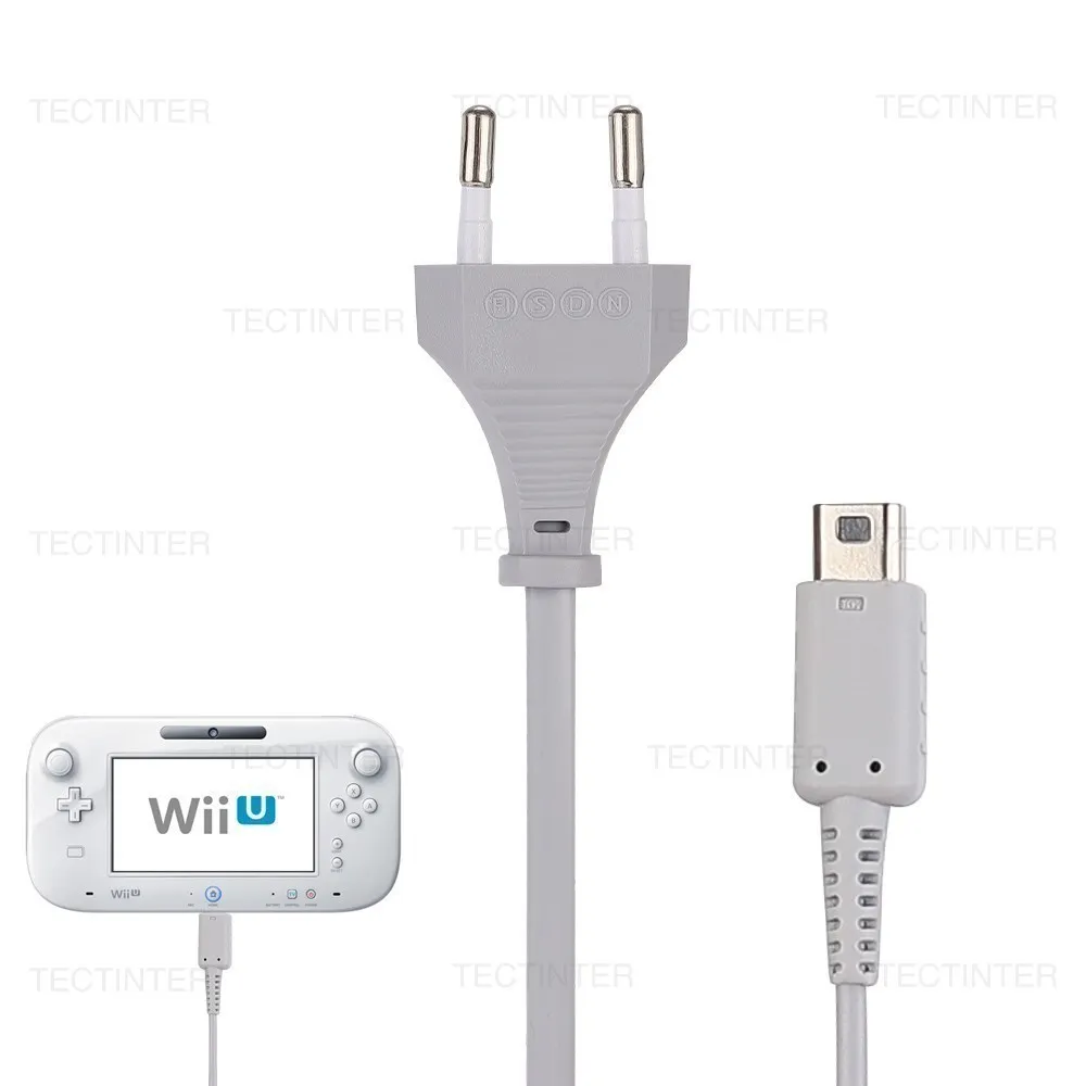 Adattatore per caricabatterie ca per Nintendo Wii U Gamepad cavo di ricarica Controller Joystick spina ue alimentatore da parete per la casa per WiiU Pad