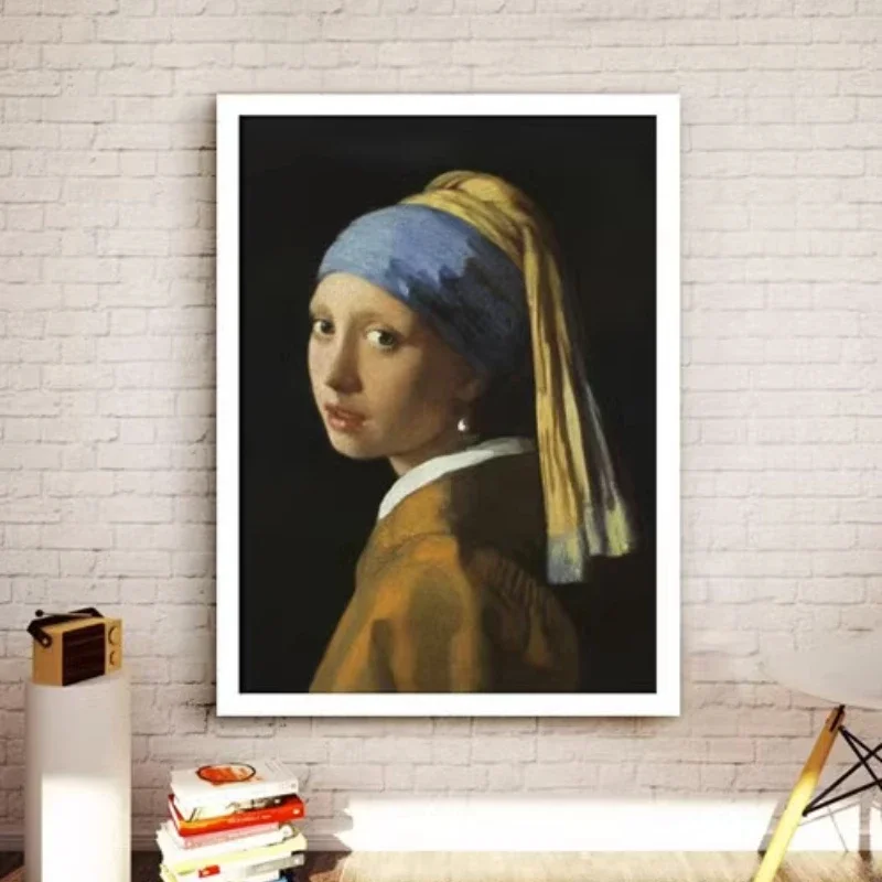 MaxRenard 10*15cm 150 sztuk puzzle Jan Vermeer Het Meisje Met De Parel papier do malowania puzzle dla dorosłych