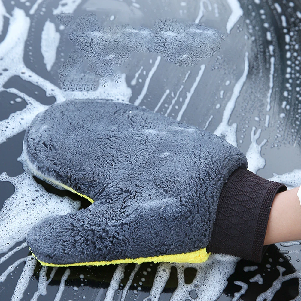

Mitt Scratch Wash Mitten For Car Mitt Coral Fleece Dust Mitts House Cleaning Auto Detailing Gloves