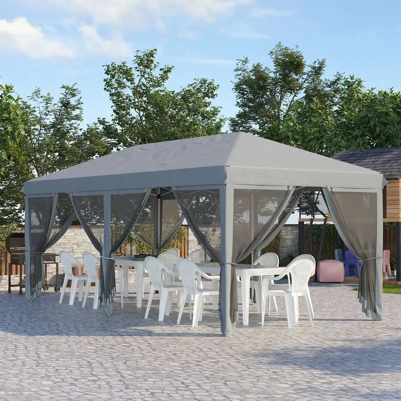 

10' x 20' Pop Up Canopy Tent with Netting, Heavy Duty Instant Sun Shelter, Large Party Tent with Carry Bag
