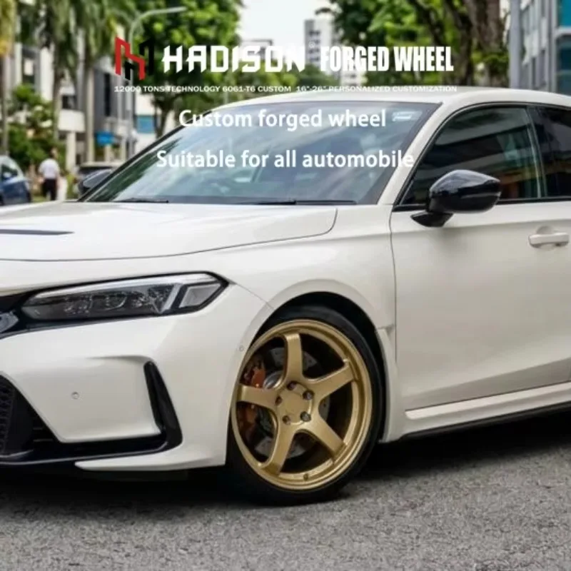 Monoblock 6061-T6 Fully Forged 5-spoke Racing Wheels 18 19 20 Inch 5x114.3 5x112 5x120 Custom Engraving Fit For Sport Car