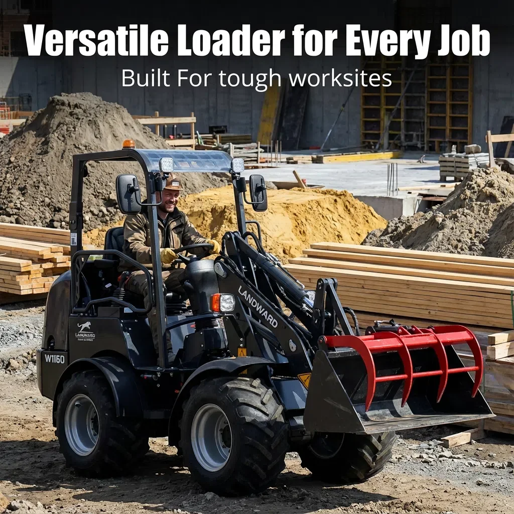 New Agricultural Mini Wheel Loader Front End Loader Chinese 4WD Wheel Loader Diesel Loader With Snow Blade Attachments Customize