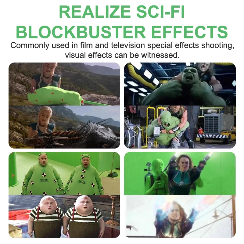 بدلة شاشة خضراء للجنسين تختفي الجلد ارتداءها التصوير خلفية كروما مفتاح تأثير غير مرئي خلفية الصورة والفيديو
