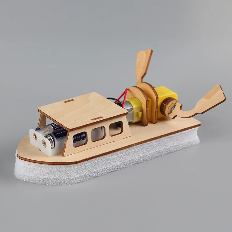 Diy Electric Paddle Boat Hand-assembled Model Science and Technology Small Production Experiment Toy Material Package