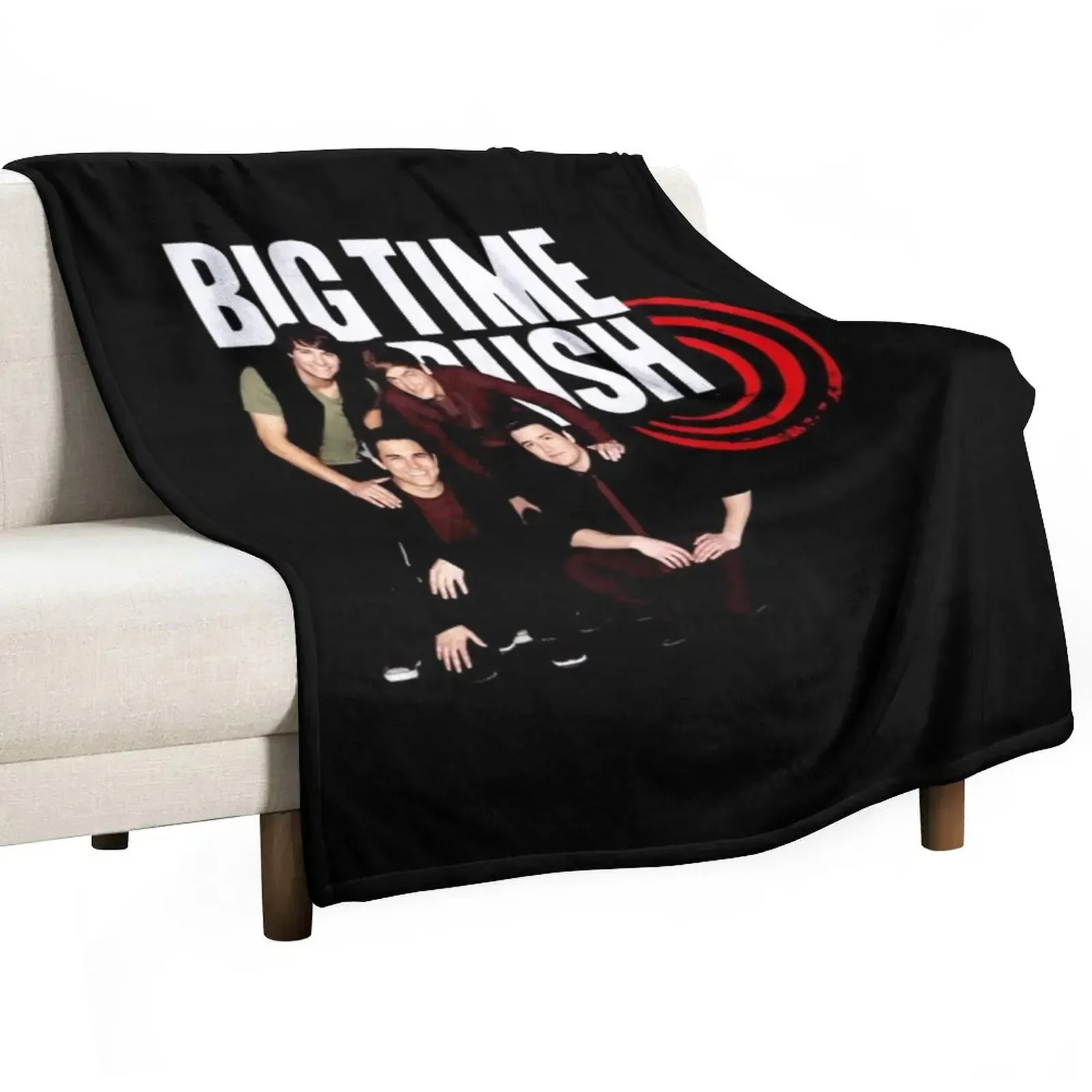 

Big Time Rush logo and members Throw Blanket Thermals For Travel Flannels Blankets