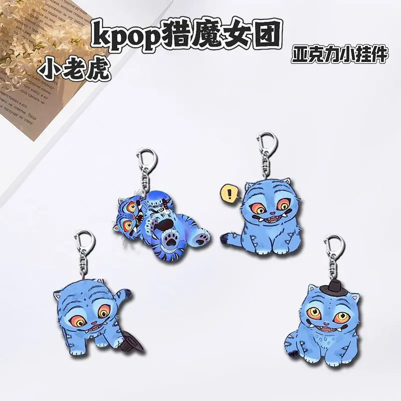 

KPop Demon Hunting Series Acrylic Keychains Hot Movies Tiger Merch Keyring Cartoon Bag Pendant Accessories Funny Birthday Gift