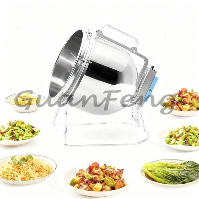 Rotary Automatic Food Mixer Large Capacity, Even Mixing Processing Equipment for Barbecue Meat and Vegetables