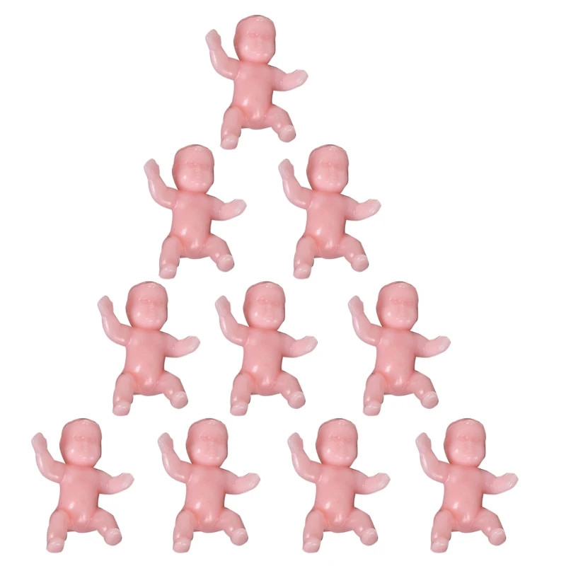 10PCS Mini Infant Figurine Dollhouse Miniature Accessory Game House Play Baby Shower Party top quality