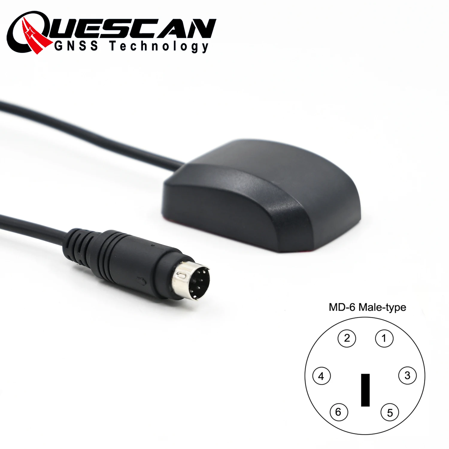 PS2 MD-6 GPS Antenna Receiver RS232 External GPS Receiver Can Replace BR355S4 and BR355N5,NMEA0183,9600bps,1hz,