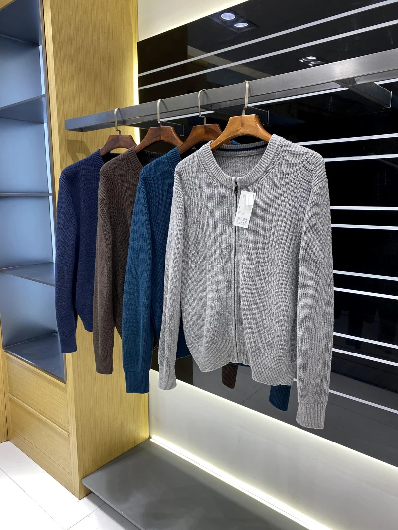 Cardigan ouvert Long tricoté haut de gamme pour Couples, pull en coton mélangé acrylique, coupe confortable, nouvelle collection automne hiver