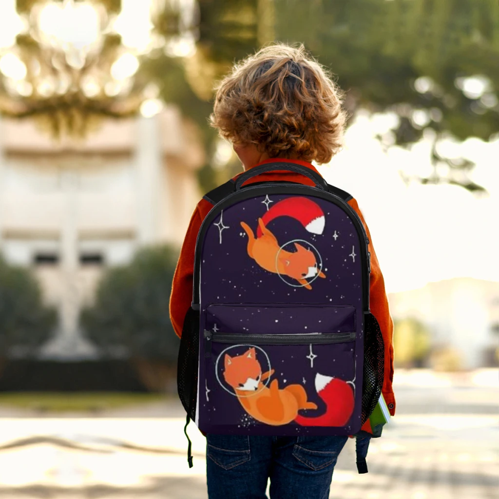 Space-Foxes New Female Fashion boys High Capacity Waterproof College Backpack Trendy Girls Laptop School Bags 17inch ﻿ ﻿