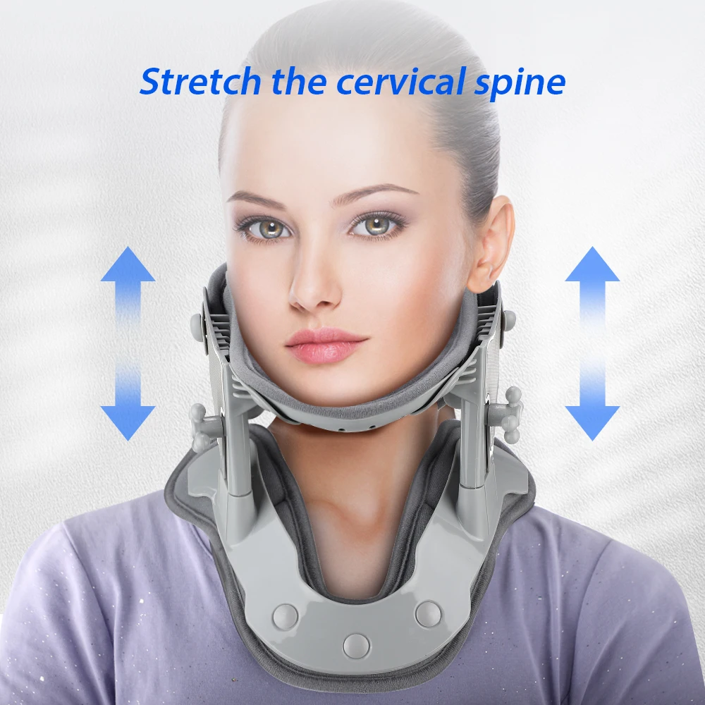 Neck Cervical Traction Neck Stretcher Cervical Vertebra Tractor Cervical Spine Brace Airbag Adjustable Neck Massager Support