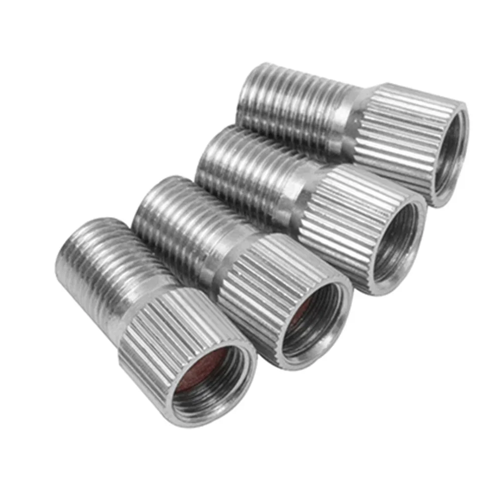 4pcs Valve Stem Extension 19X9mm Chrome Plated Brass  M8X0.8 thread Valve cap stem For Car Truck Tyre Wheel pressure test