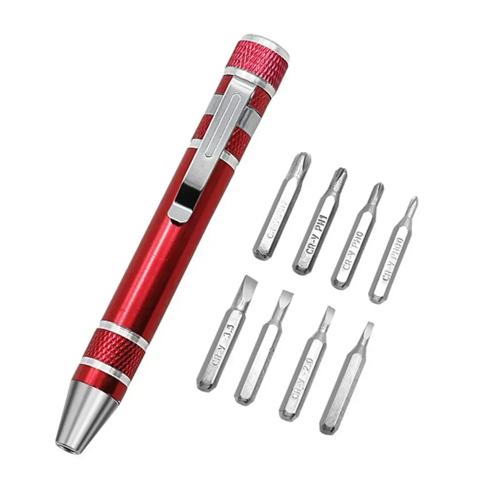 Disassembly Pen Multi-function Screwdriver Brand New Common Screws And Bolts Cross Head Eight Screwdriver Heads Flat Head