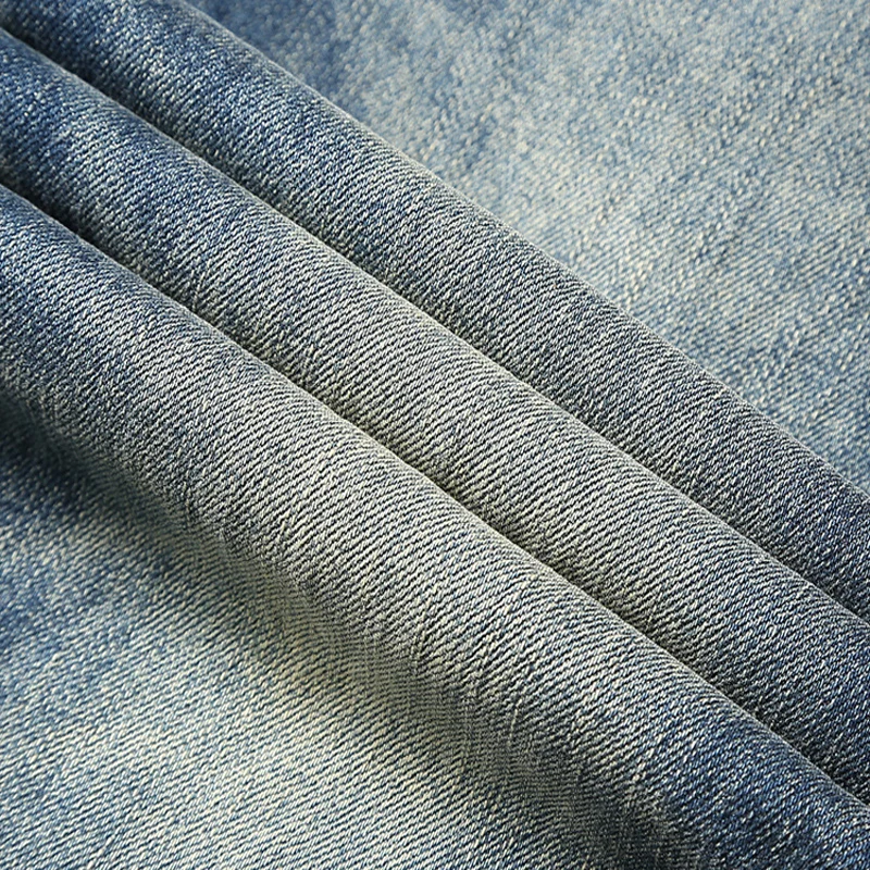 Fashion Vintage Men Jean High Quality Retro Blue Elastic Stretch Slim Jeans Men Plain Washed Casual Designer Denim Pants Hombre