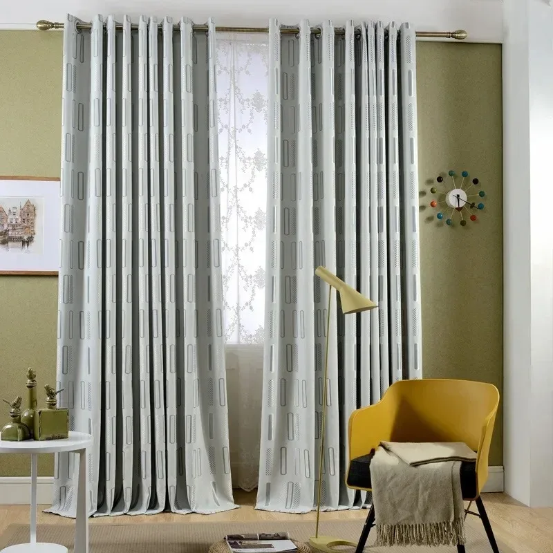 

Linen Luxury Curtains for Living Dining Room Bedroom Jacquard Window with High Weight and Opacity Nature Vertically White Tulle